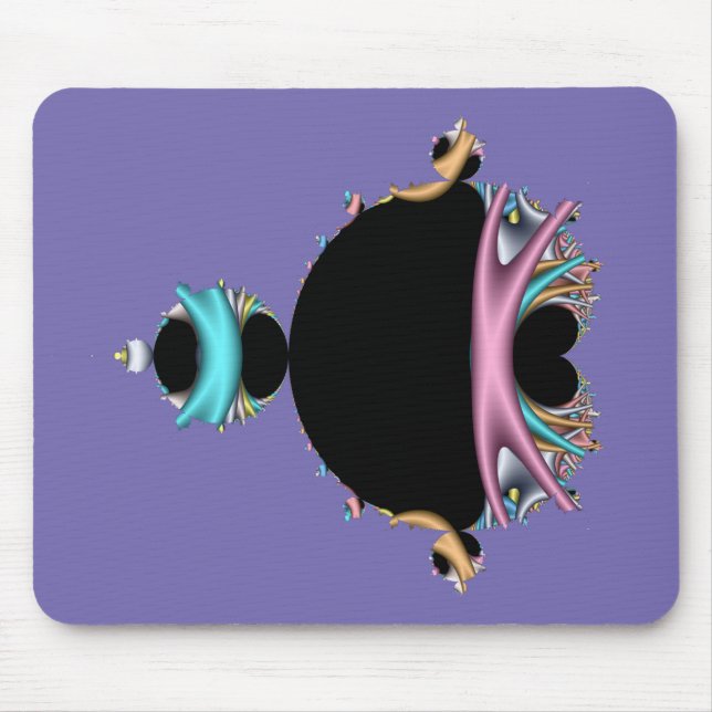 Multicolor Mandelbrot Set Fractal Pop Art Style Mouse Pad (Front)