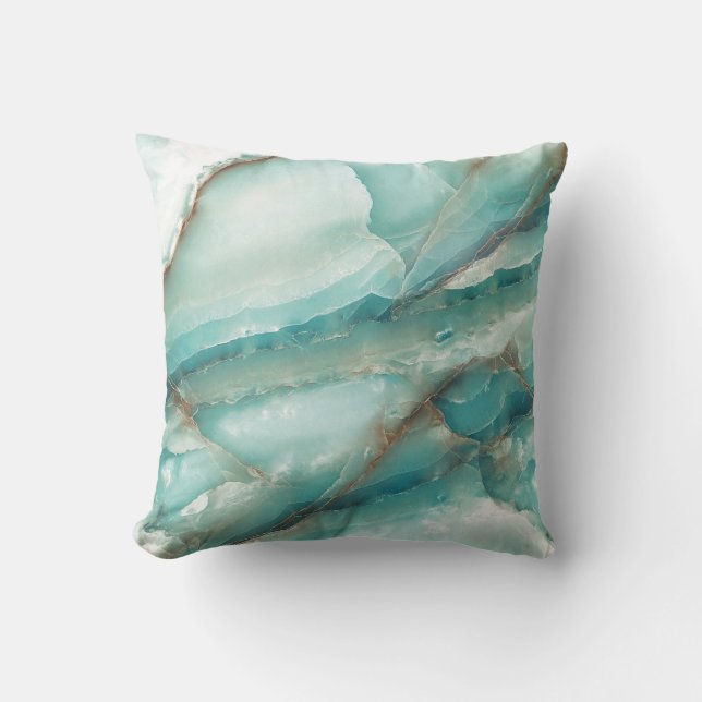 Multicolor Marble: Onyx Glass Effect. Cushion (Front)
