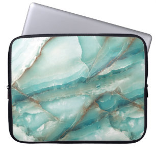 Multicolor Marble: Onyx Glass Effect. Laptop Sleeve