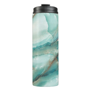 Multicolor Marble: Onyx Glass Effect. Thermal Tumbler