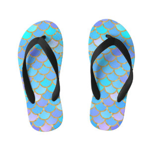 Multicolor Mermaid Scales Kid's Jandals