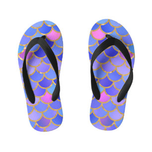 Multicolor Mermaid Scales Kid's Jandals