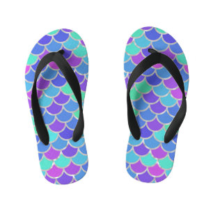 Multicolor Mermaid Scales Kid's Jandals