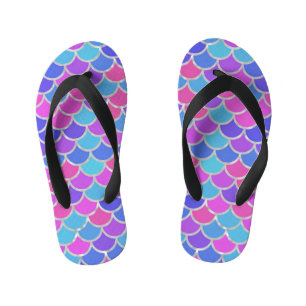 Multicolor Mermaid Scales Kid's Jandals