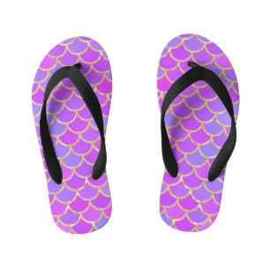 Multicolor Mermaid Scales Kid's Jandals
