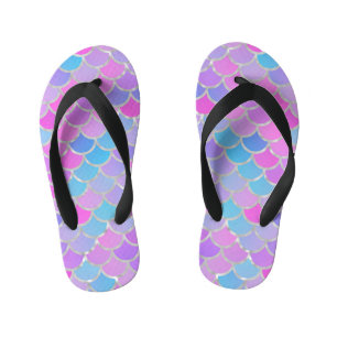 Multicolor Mermaid Scales Kid's Jandals