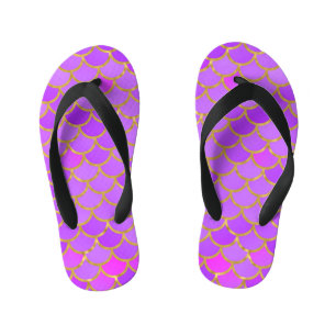 Multicolor Mermaid Scales Kid's Jandals