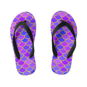 Multicolor Mermaid Scales Kid's Jandals