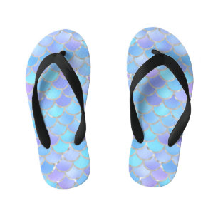 Multicolor Mermaid Scales Kid's Jandals
