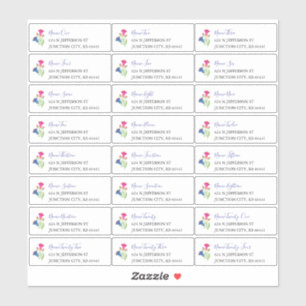 Multicolor Mexican Floral Guest Address Labels