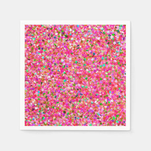 Multicolor Mosaic Modern Grit Glitter #4 Napkin