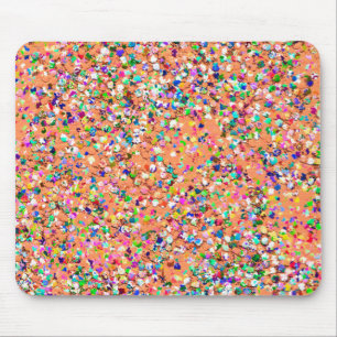 Multicolor Mosaic Modern Grit Glitter #5 Mouse Pad