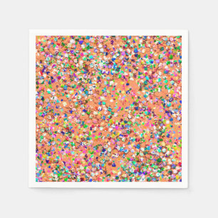 Multicolor Mosaic Modern Grit Glitter #5 Napkin