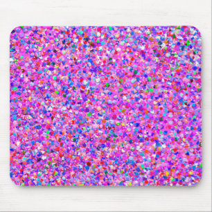 Multicolor Mosaic Modern Grit Glitter #8 Mouse Pad