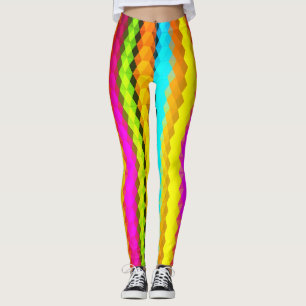 Multicolor Mosaic Pattern Abstract Geometric Leggings