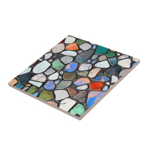 Multicolor Mosaic Stone Pattern Tile