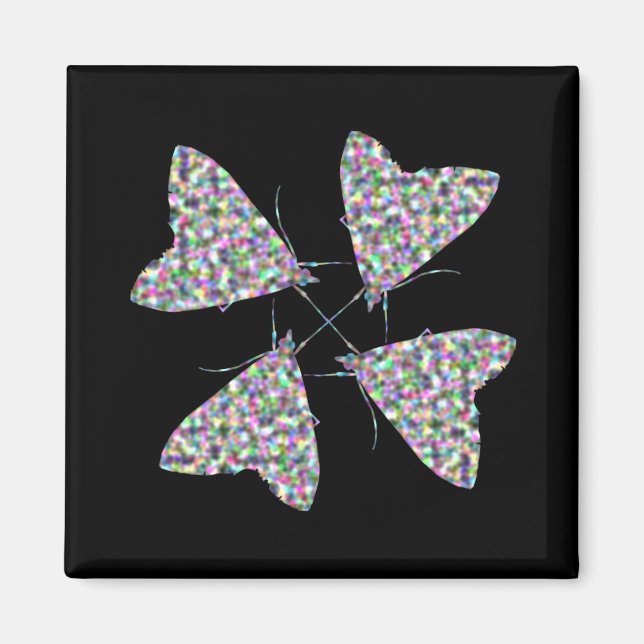 Multicolor Moth Art Magnet (Front)