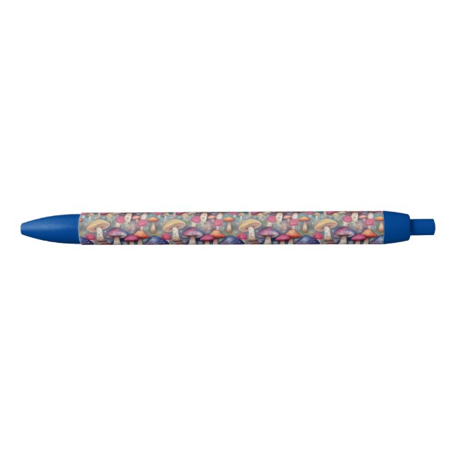 Multicolor Mushroom w Monogram Black Ink Pen (Front)