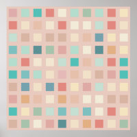 Multicolor Muted Squares Pattern