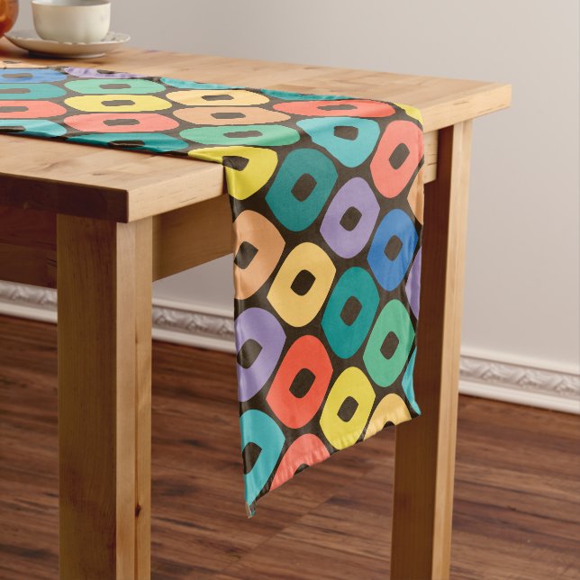 Multicolor Ogee Pattern Short Table Runner (In Situ)