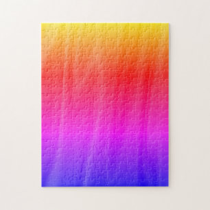 Multicolor Ombre Colours Abstract Colourful Unique Jigsaw Puzzle