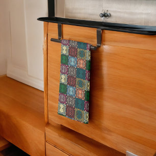 Multicolor Owl Pattern Tea Towel