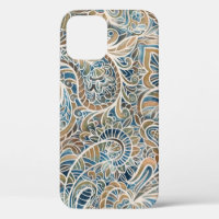 Multicolor Paisley Hand-Drawn Print