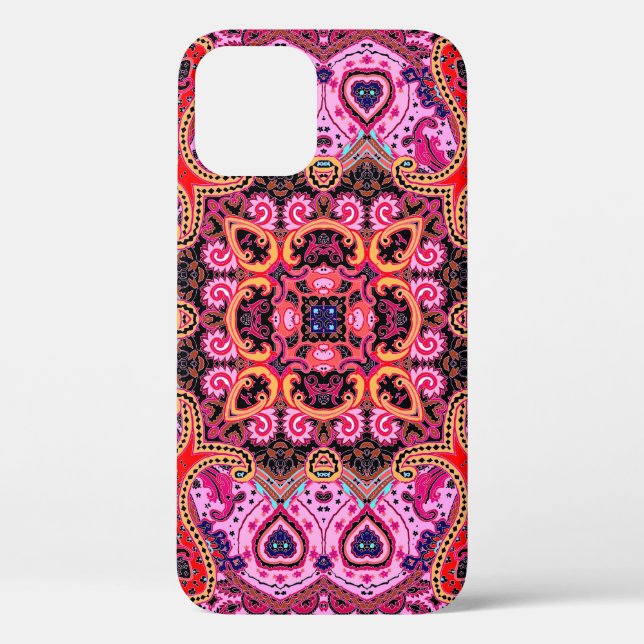 Multicolor paisley, scarf print design Case-Mate iPhone case (Back)