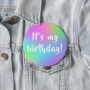 Multicolor Pastel Personalised 10 Cm Round Badge