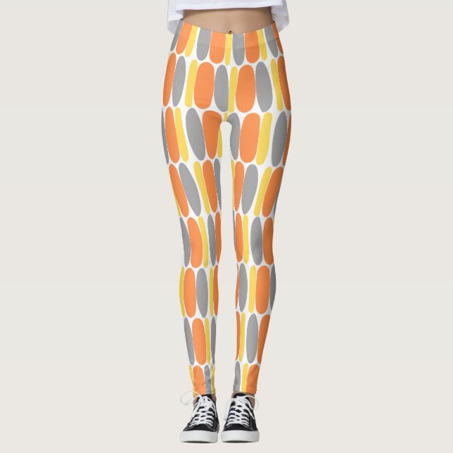Multicolor Pattern Colourful Shapes Leggings (Front)