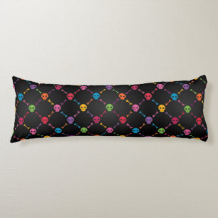 Multicolor pattern with skulls body cushion