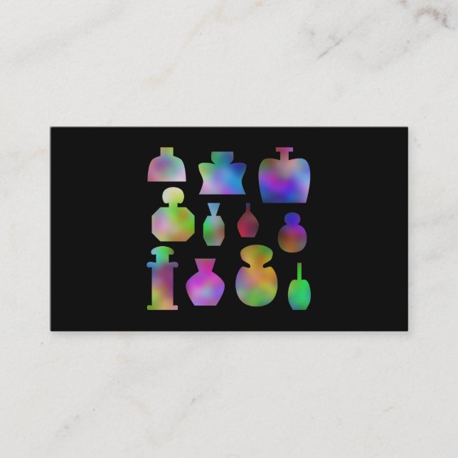 Multicolor Perfume Bottles. Business Card (Front)