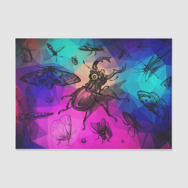 Multicolor Prism with Bugs Tissue Paper (Front)