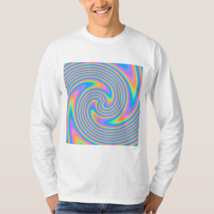 Multicolor Psychedelic Twist Swirl Pattern. T-Shirt