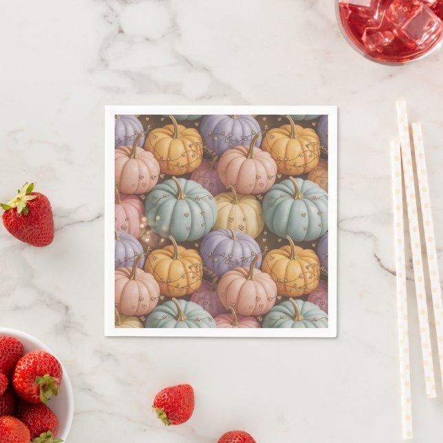 Multicolor Pumpkin PatternThrow, Paper & Party  Napkin (Insitu)