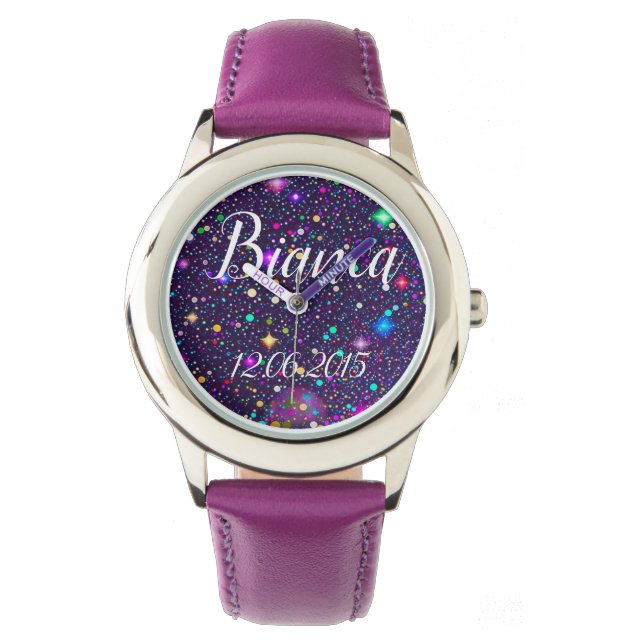 Multicolor Punkte Watch (Front)