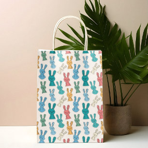 Multicolor Rabbit Cartoon Medium Gift Bag