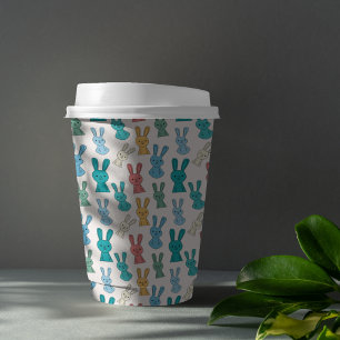Multicolor Rabbit Cartoon Paper Cups