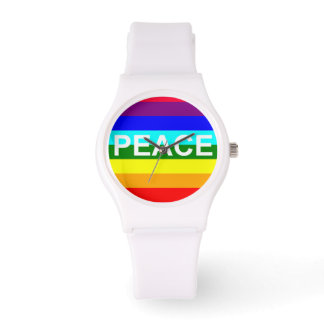 Multicolor Rainbow Peace Watch