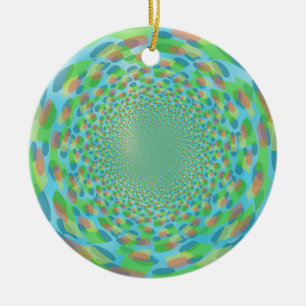 Multicolor Receding Design Ceramic Tree Decoration