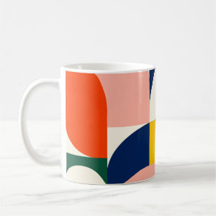 Multicolor Rounded Geometric Composition Coffee Mug