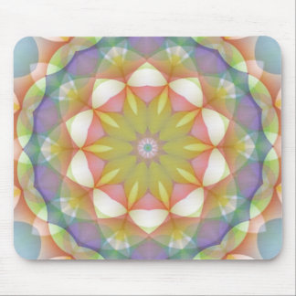 Multicolor Scalloped Flower Kaleidoscope Mouse Pad