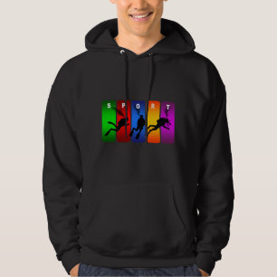 Multicolor Scuba Diving Emblem Hoodie