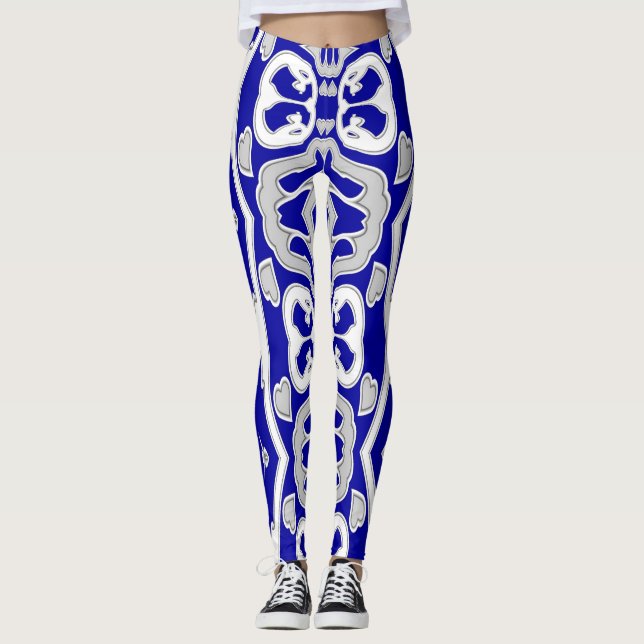 Multicolor seamless pattern "Ratti_Creative_Arts" Leggings (Front)