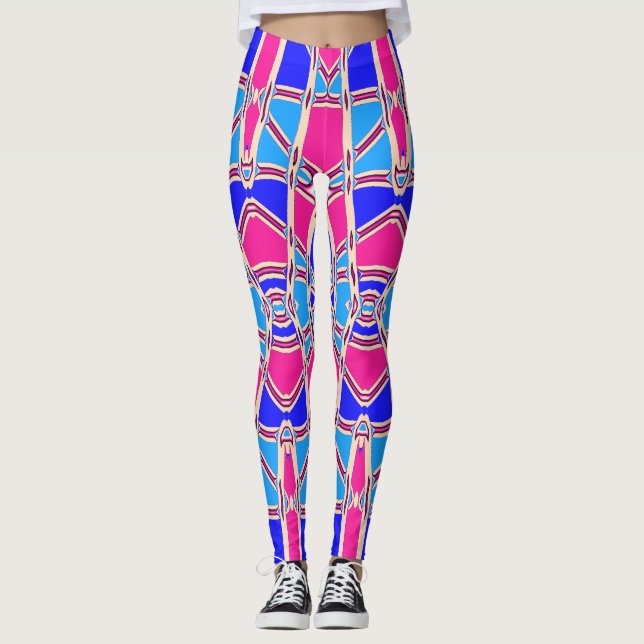Multicolor seamless pattern "Ratti_Creative_Arts" Leggings (Front)