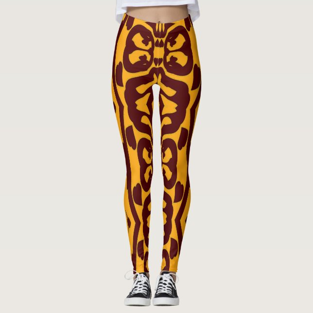Multicolor seamless pattern "Ratti_Creative_Arts" Leggings (Front)
