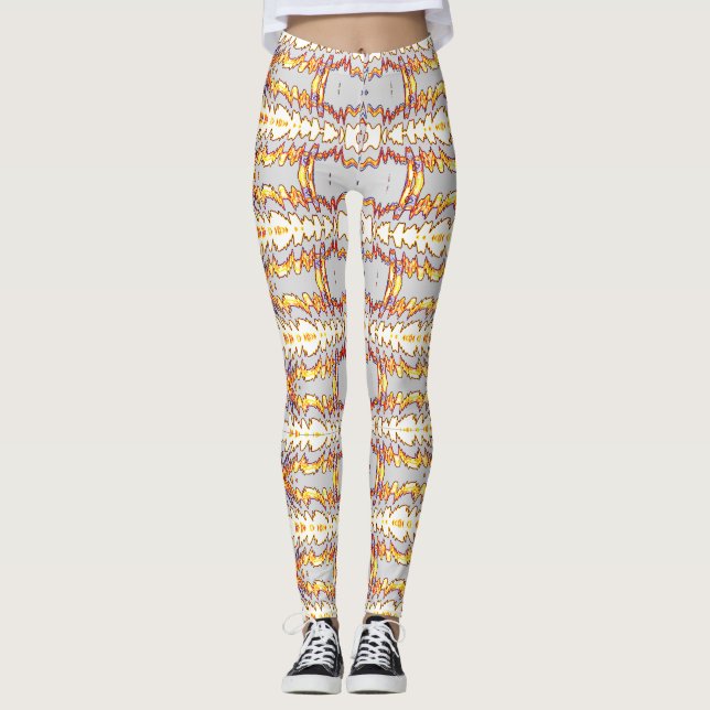 Multicolor seamless pattern "Ratti_Creative_Arts" Leggings (Front)