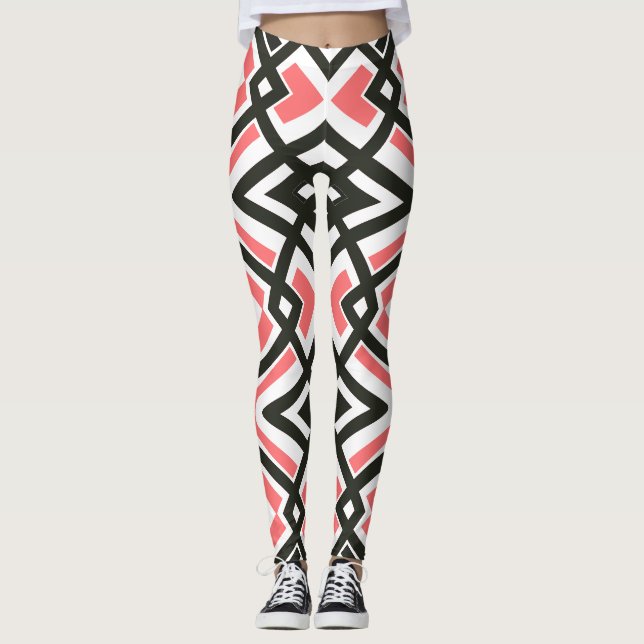Multicolor seamless pattern "Ratti_Creative_Arts" Leggings (Front)
