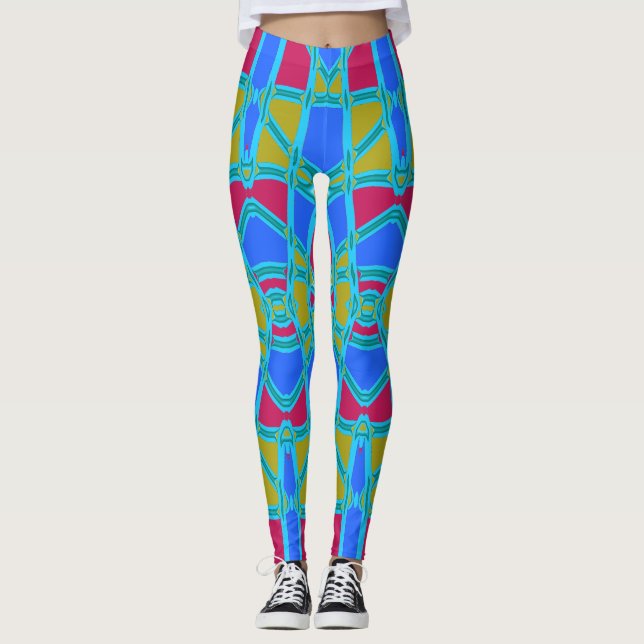 Multicolor seamless pattern "Ratti_Creative_Arts" Leggings (Front)