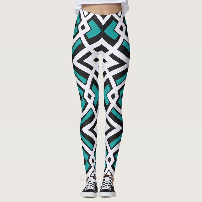 Multicolor seamless pattern "Ratti_Creative_Arts" Leggings (Front)